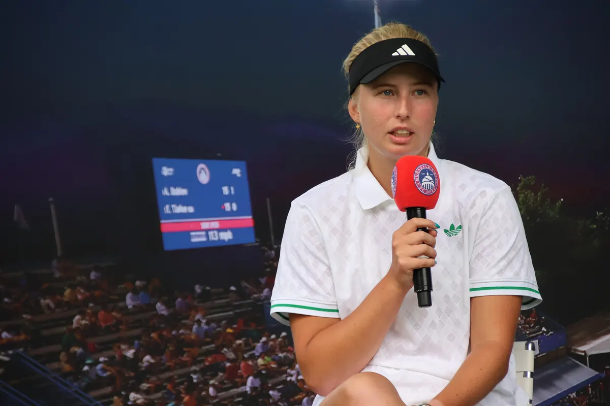 Interview på banen ved Washington Open i juli 2025